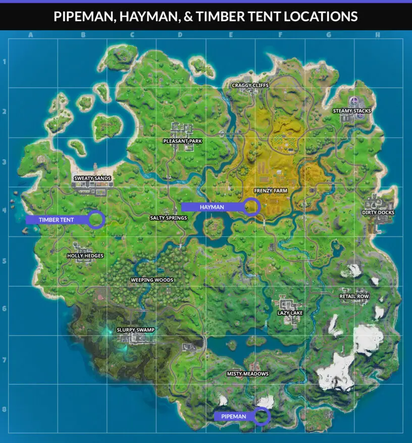 fortnite-pipeman-hayman-timber-tent-locations-map