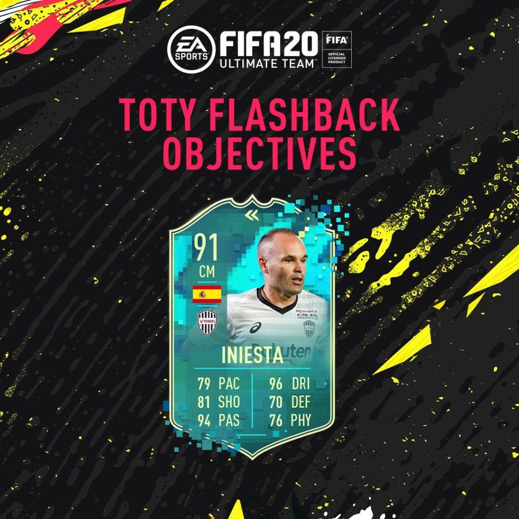 SBC Available from 6pm UK, January 6-10, 2020.  Andrés Iniesta 91