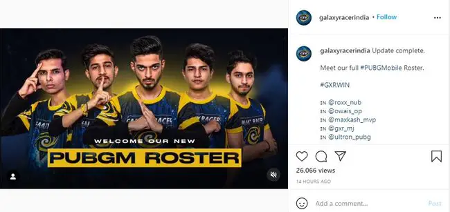 galaxy-racer-pubg-mobile-india-roster