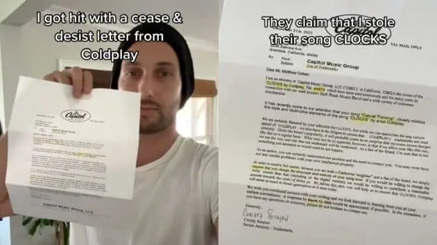 TikToker-itsmattyco-fakes-Coldplay-copyright-lawsuit-to-become-viral